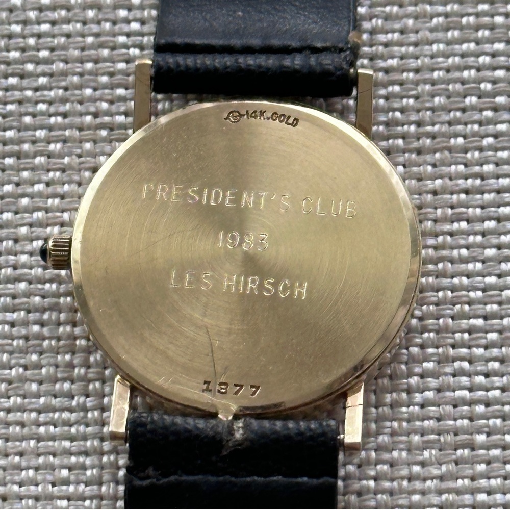 Omega De Ville 1377 14k Solid Gold Vintage 1980s Dress Watch Lizard Strap - Picture 7 of 16